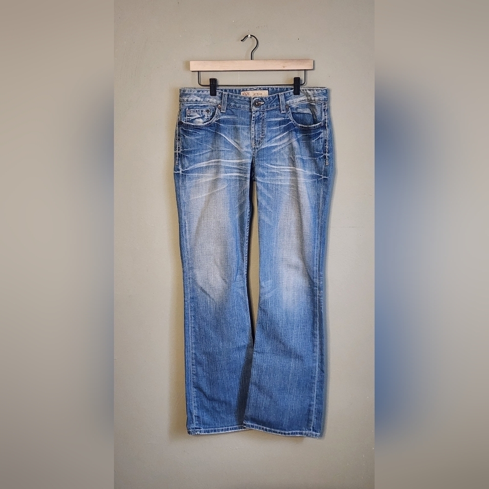 BKE Stella Tailored Boot Stretch Jean Low Rise Western Boho Size 31x33.5